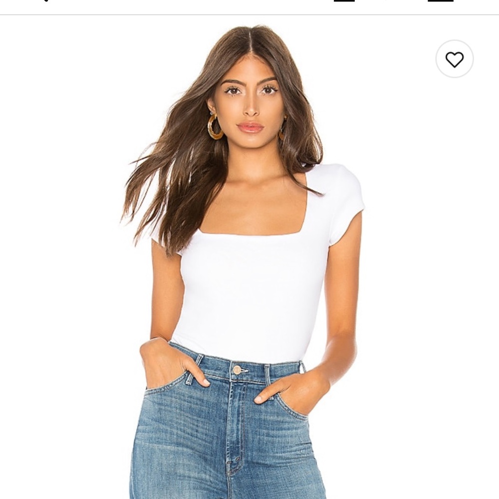 Free People square eyes bodysuit RED